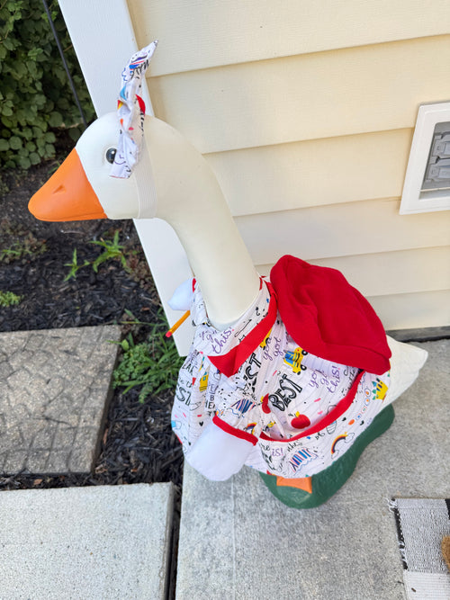 Back to School Goose Outfit with Backpack