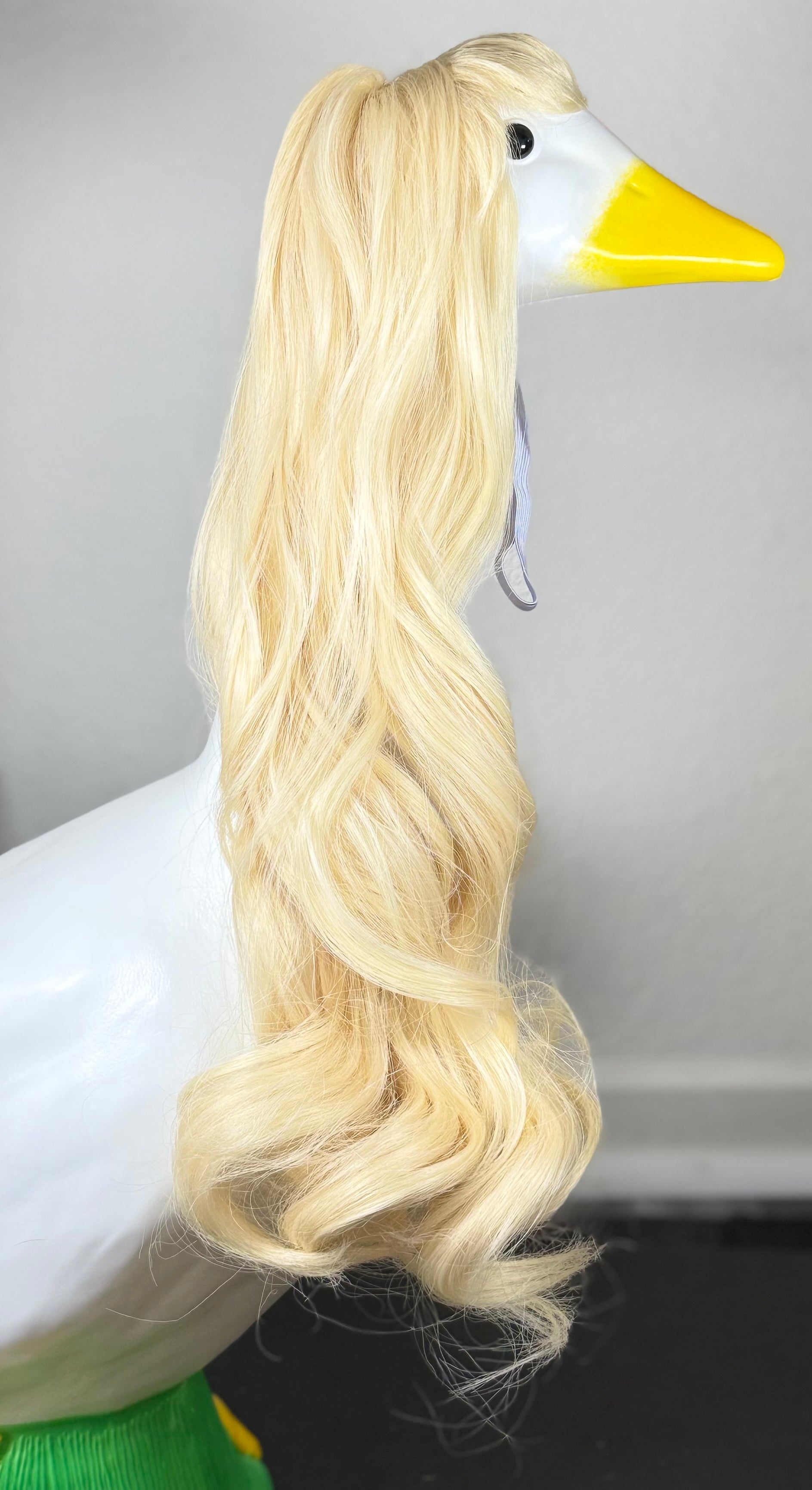 Blonde Porch Goose Wig – Long Wavy Hair for Porch Goose Decoration | Goose Accessories | Porch Decor Outfit