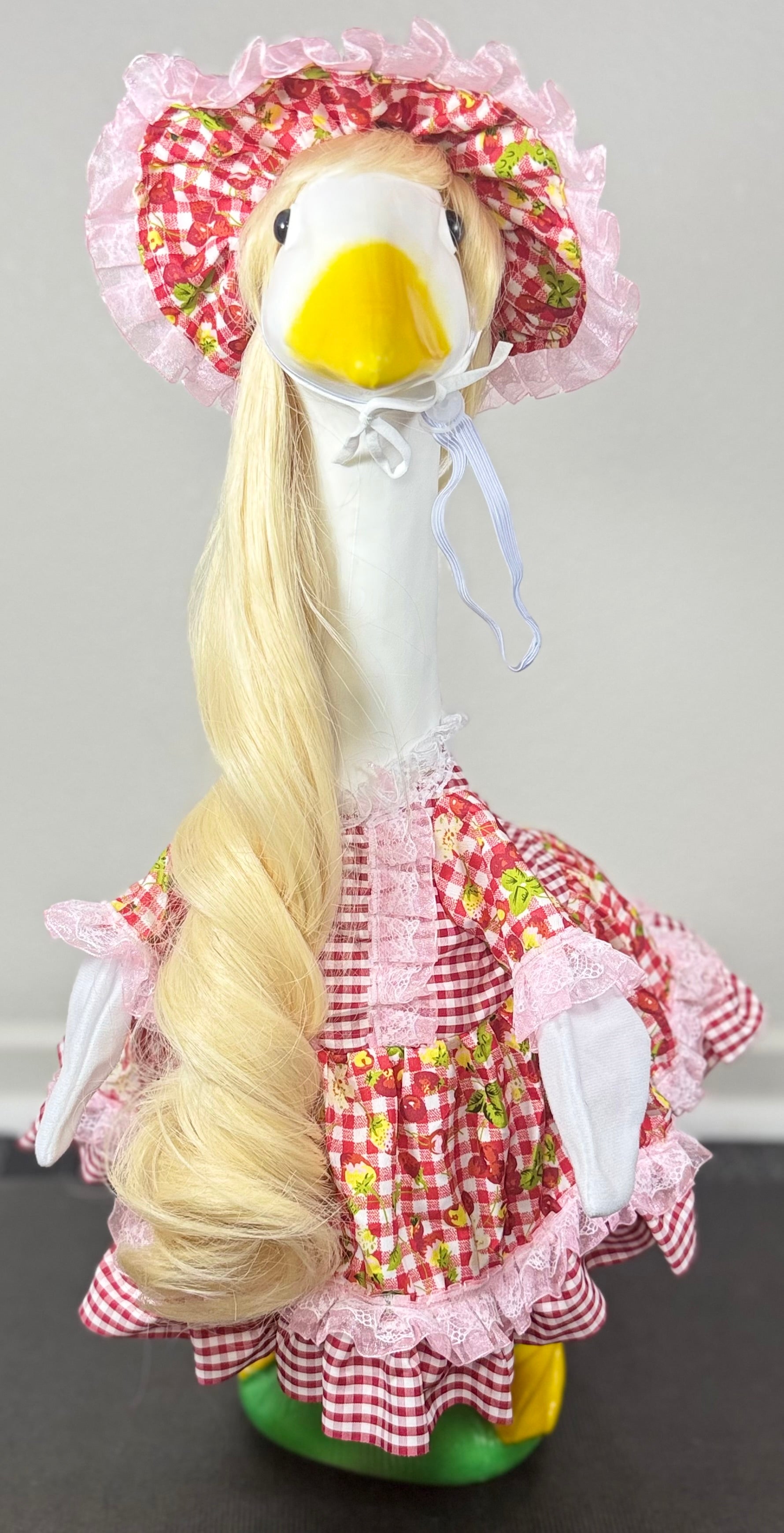 Blonde Porch Goose Wig – Long Wavy Hair for Porch Goose Decoration | Goose Accessories | Porch Decor Outfit