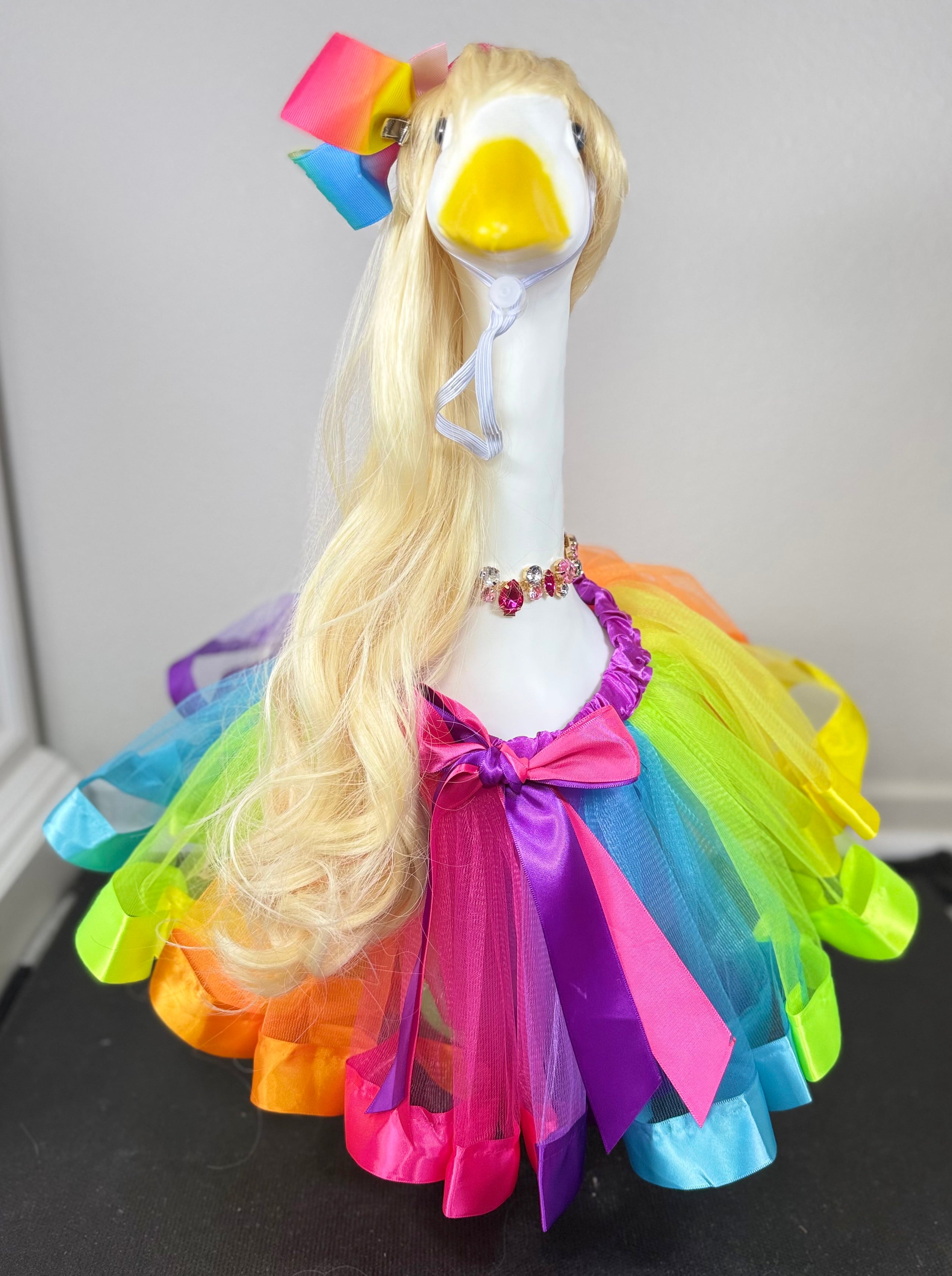 Rainbow & Pastel Tutu Goose Outfit Set – Porch Goose Dress