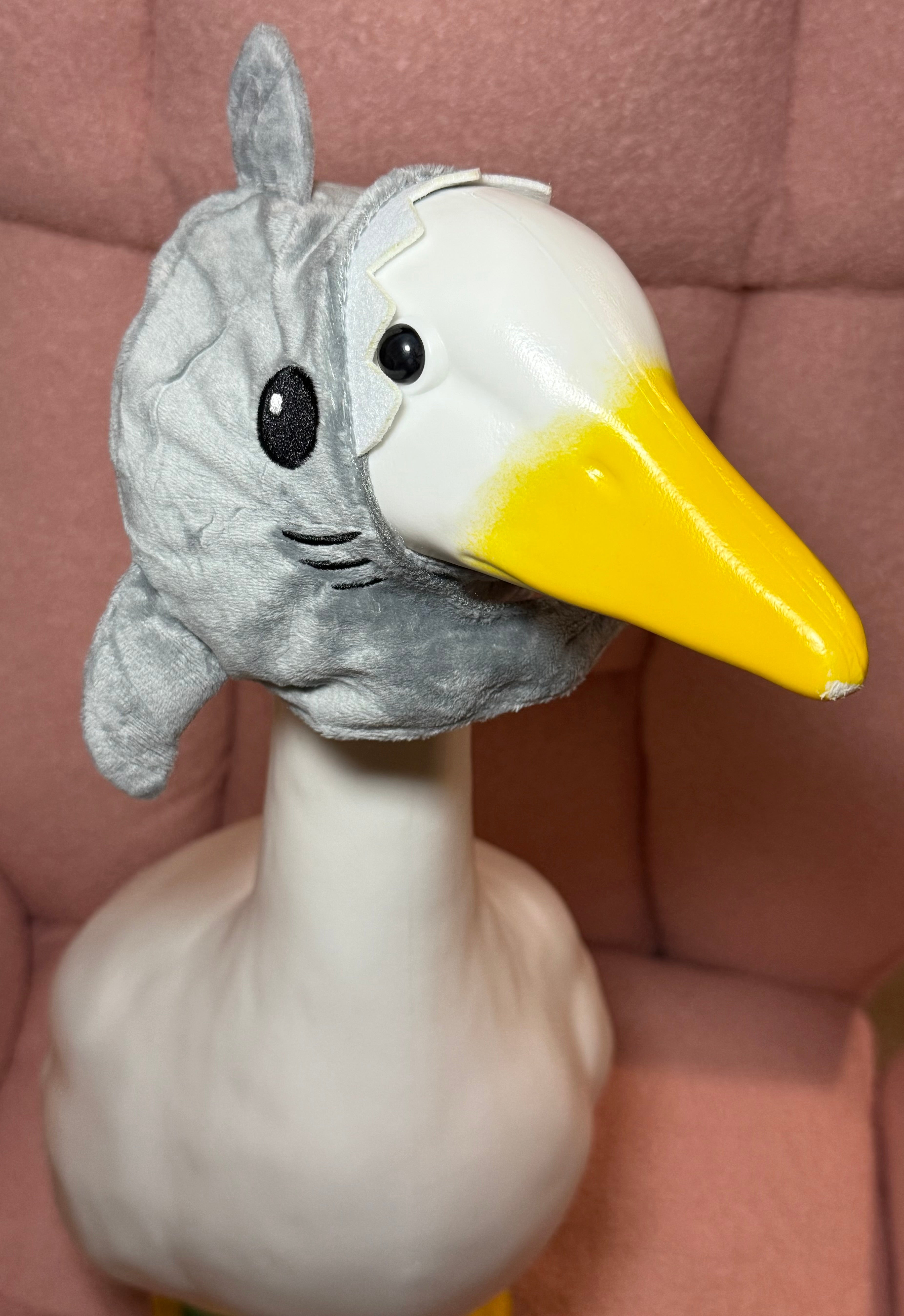 Animal Goose Hats for Porch Geese | Plush Dinosaur & Shark Goose Accessories