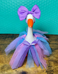 Tutu Desktop Goose Outfit Set – Bow & Tulle Skirt (7” Goose Bundle)