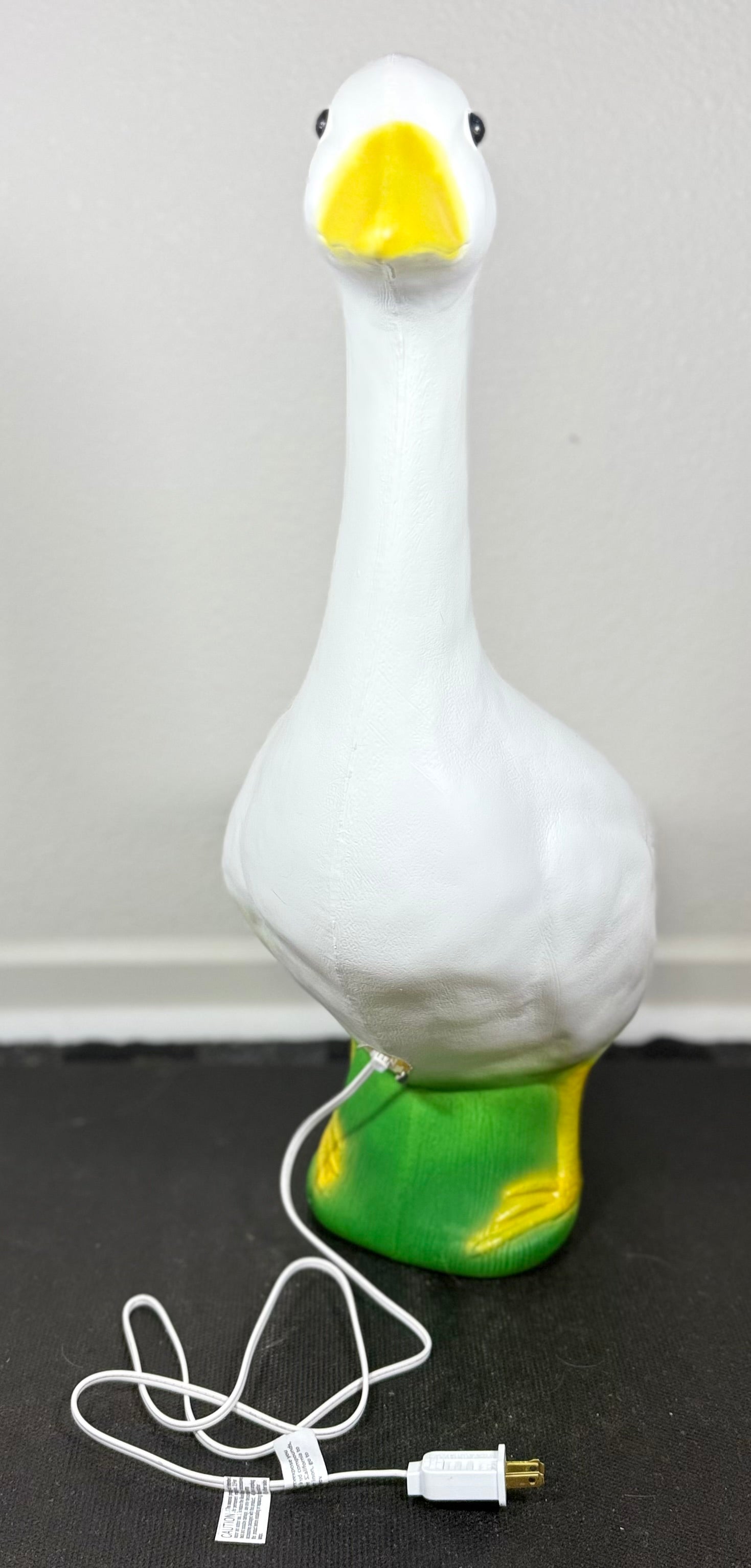 Light-Up Porch Goose Statue – 23” Glow Goose Base for Outfits & Accessories