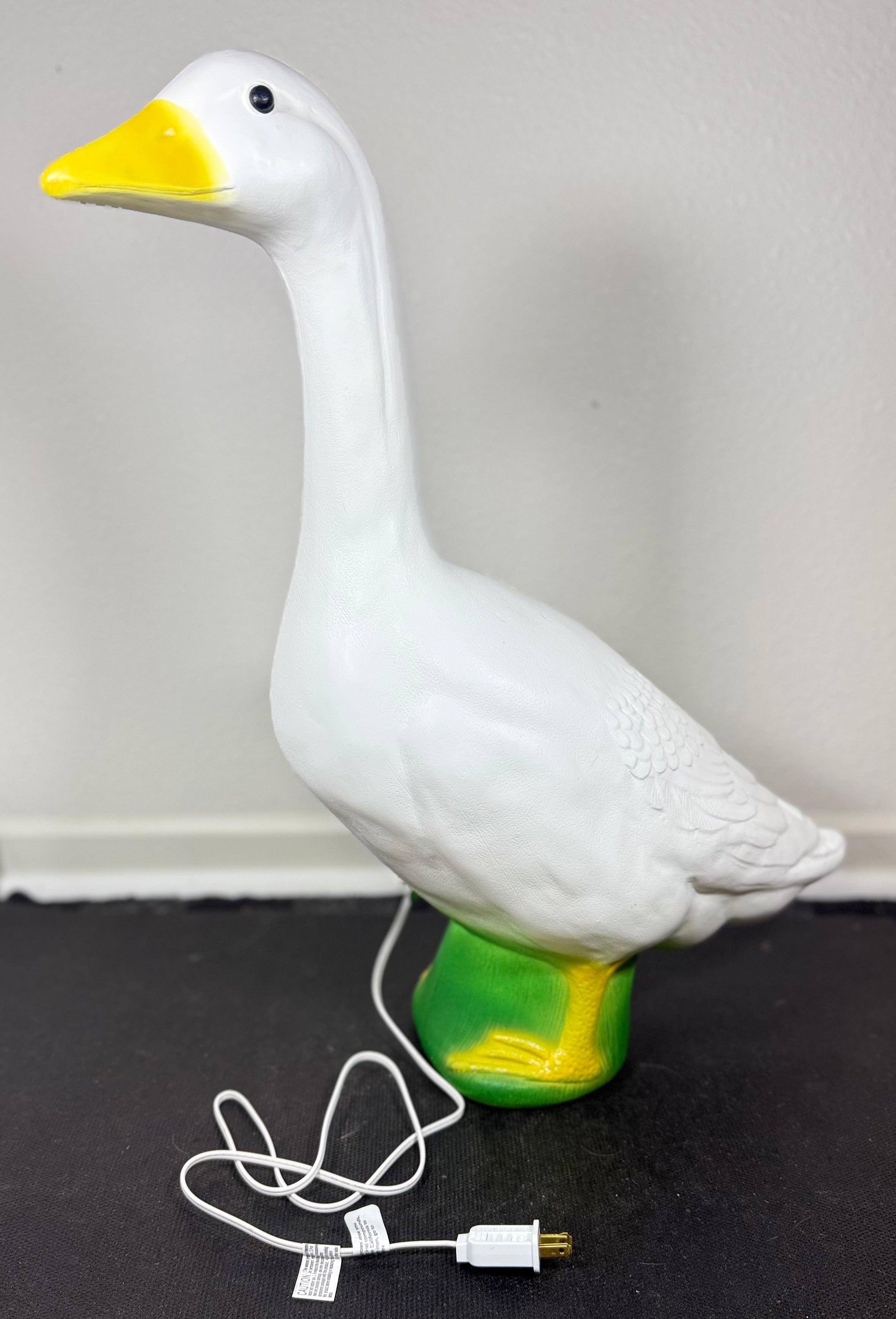 Light-Up Porch Goose Statue – 23” Glow Goose Base for Outfits & Accessories