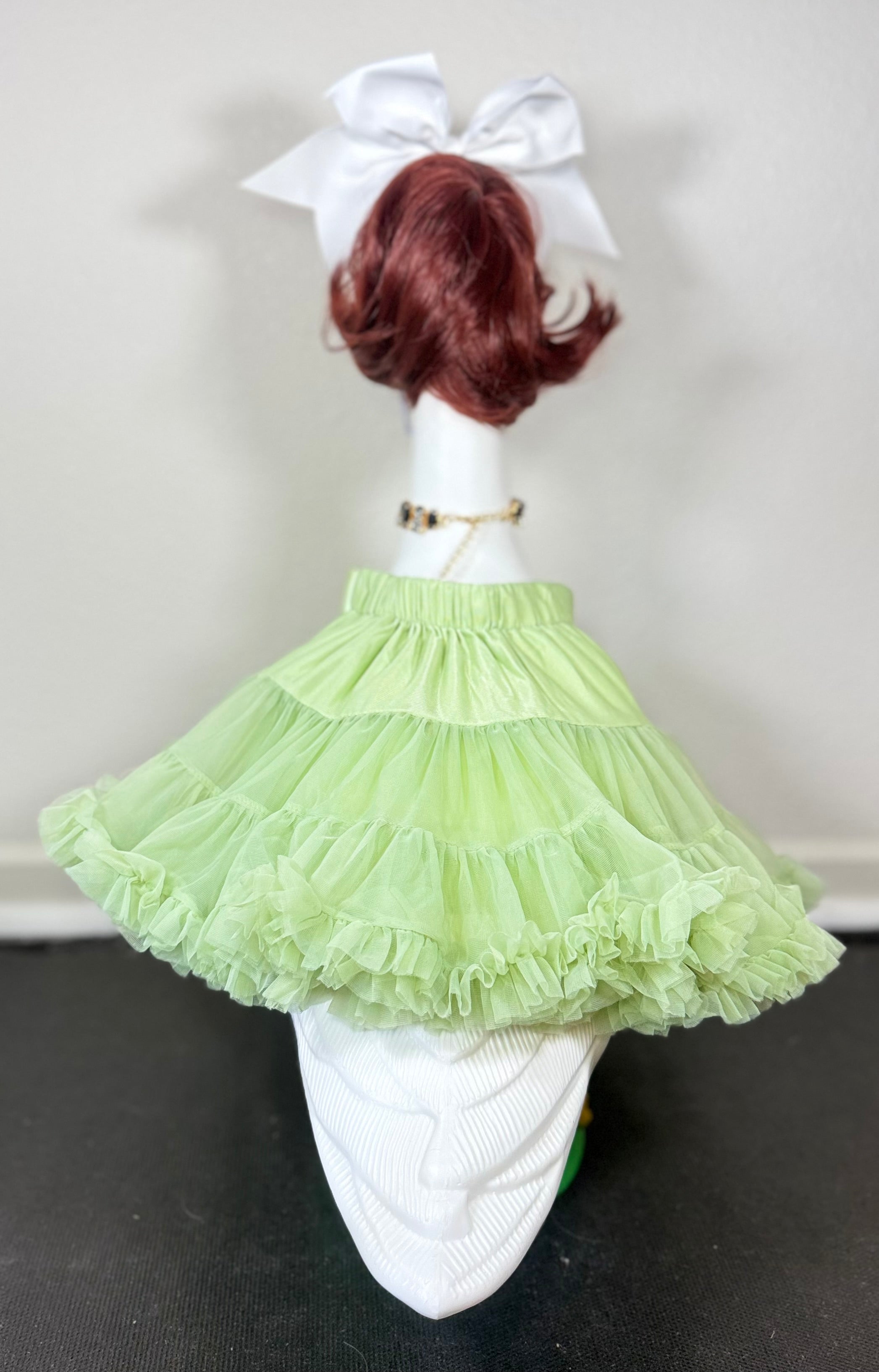 Signature Tutu Goose Outfit Set – Bow + Gem Necklace (Blush Pink, Mint Green, or Ruby Red)