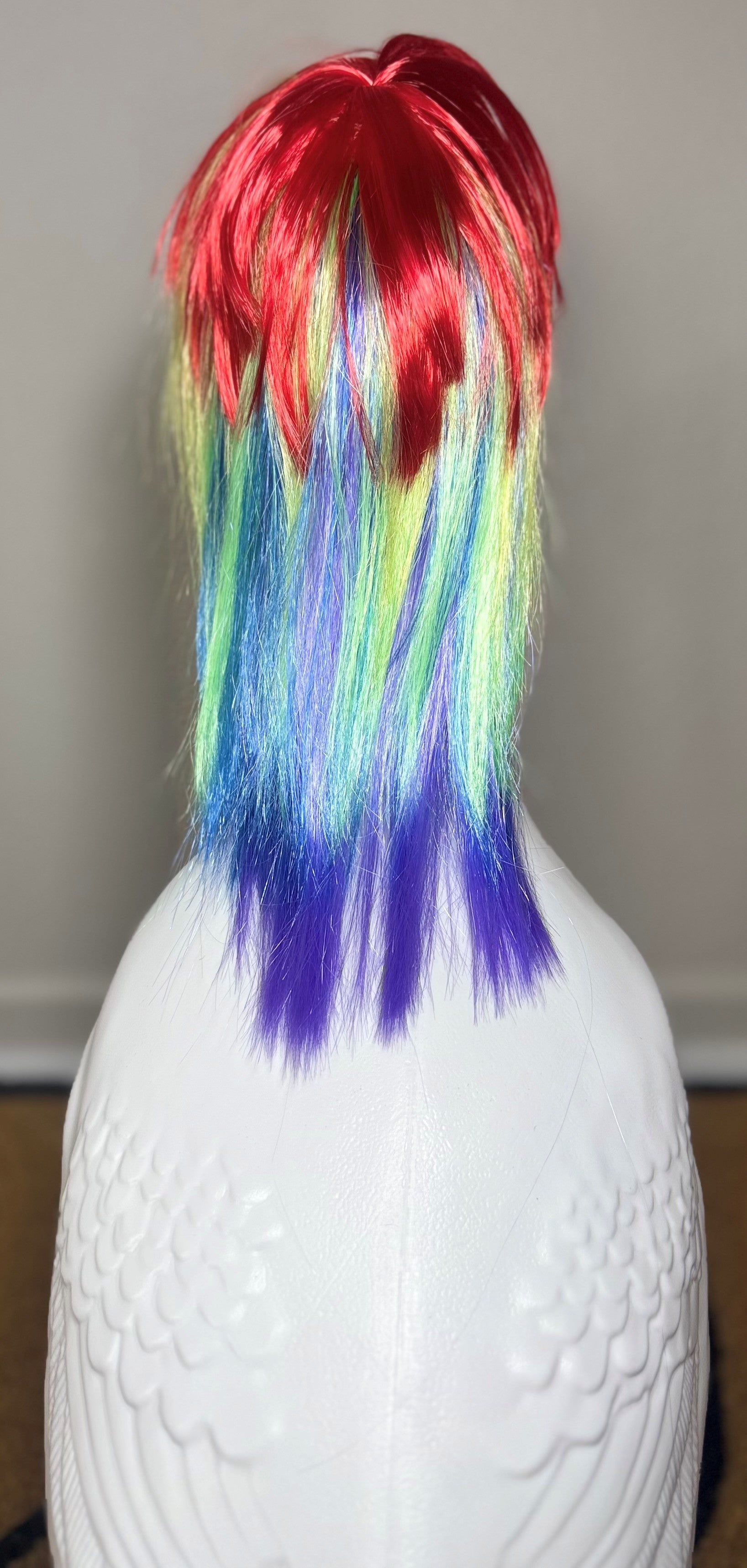 Rainbow Goose Wig 🌈 -Long Wig for Porch Geese