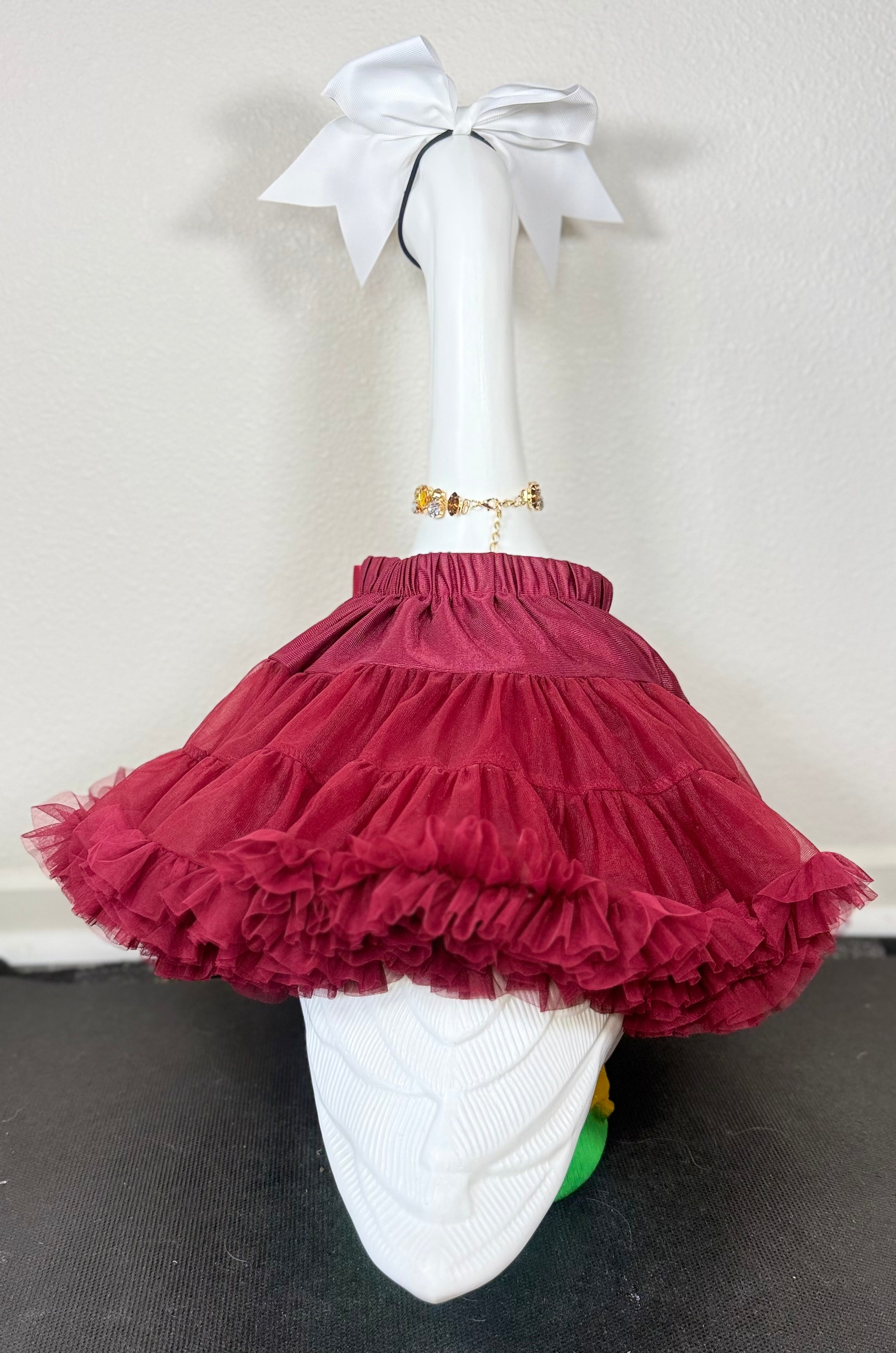 Signature Tutu Goose Outfit Set – Bow + Gem Necklace (Blush Pink, Mint Green, or Ruby Red)